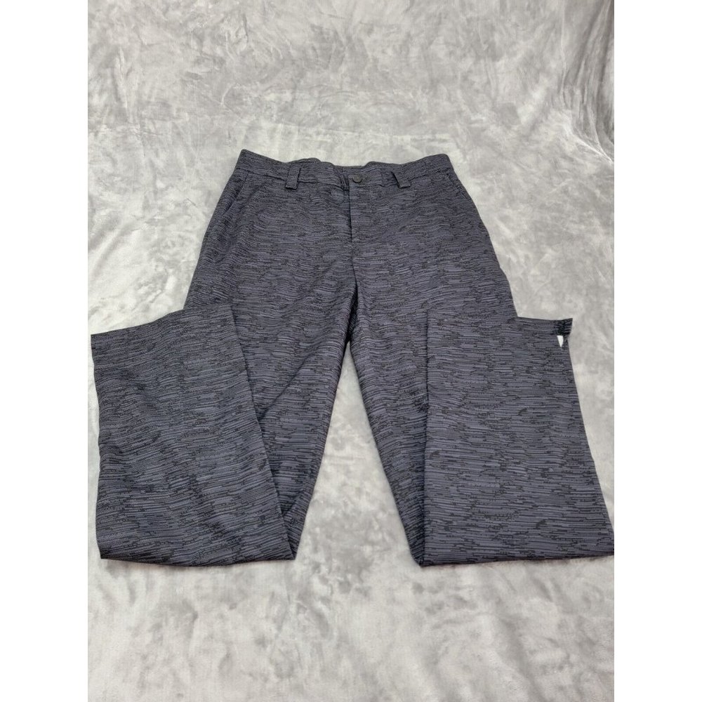 Mens Slazenger Golf Pants‎ Black Gray Flat Front Size 32 x 32 Pants EUC